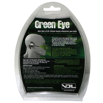 LED verde manos libres Green Eye - Embalaje e instrucciones