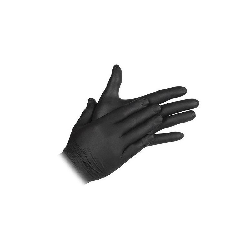 Guantes de Nitrilo Negros (100 unidades)